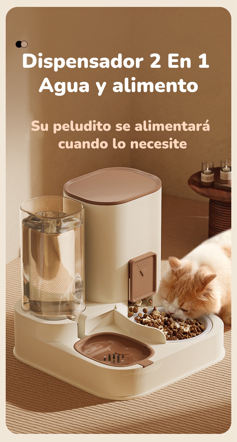 DISPENSADOR AUTOMATICO AGUA Y ALIMENTO 2 EN 1 BY LUBABYCAS - 2