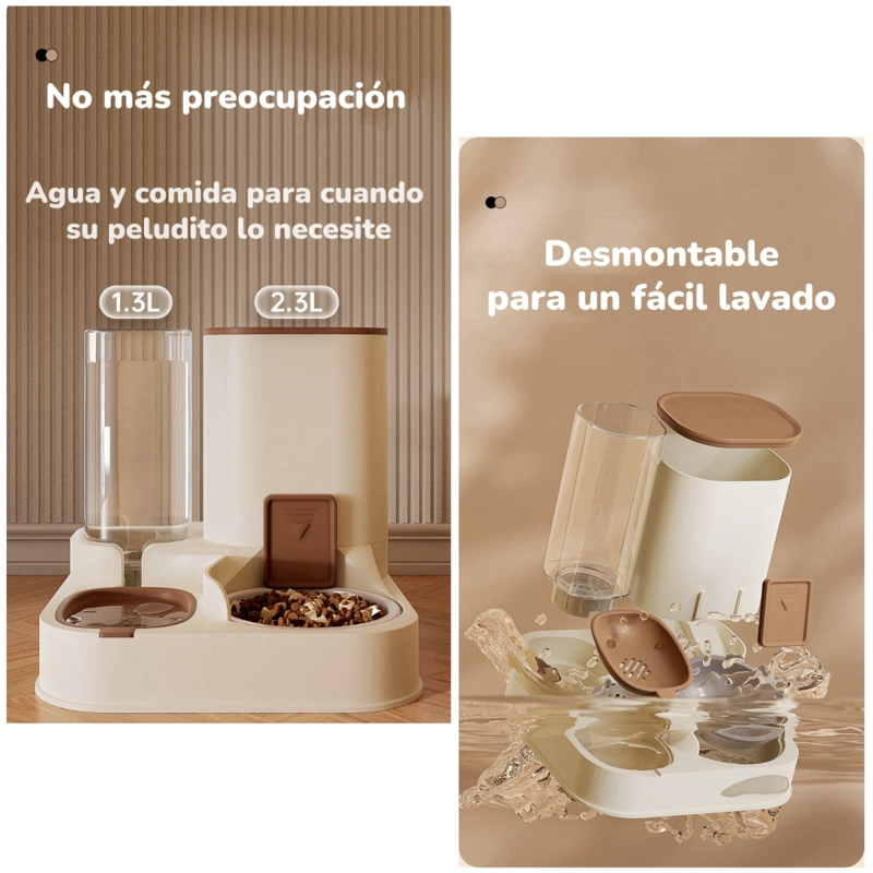 DISPENSADOR AUTOMATICO AGUA Y ALIMENTO 2 EN 1 BY LUBABYCAS - 5