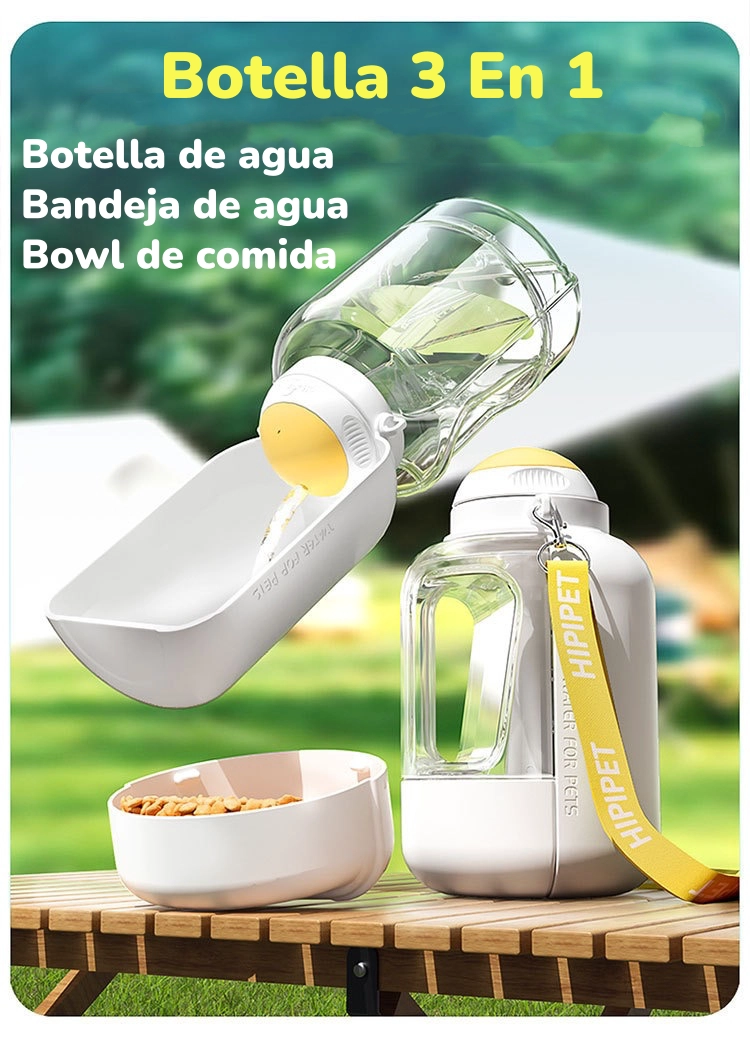 BOTELLA DE AGUA PARA MASCOTAS 3 EN 1 BY LUBABYCAS - 2