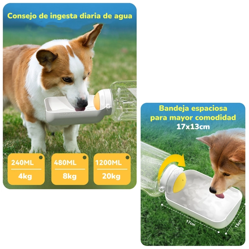 BOTELLA DE AGUA PARA MASCOTAS 3 EN 1 BY LUBABYCAS - 4