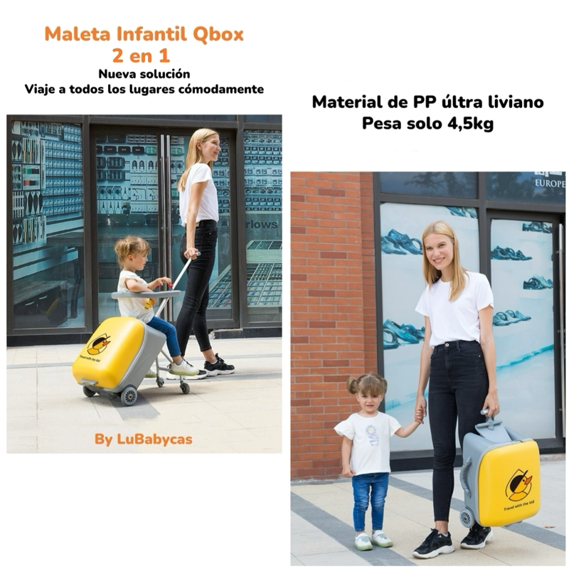 MALETA DE VIAJE INFANTIL CONVERTIBLE 2 EN 1 BY LUBABYCAS - 2