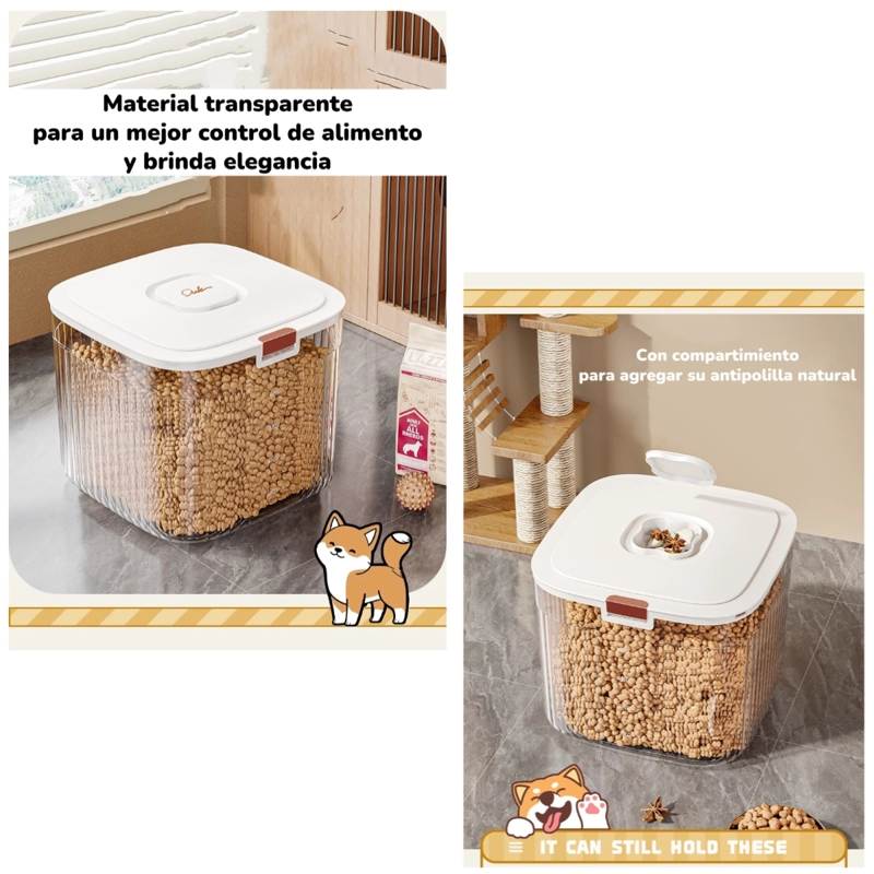 CONTENEDOR DE ALIMENTOS PARA MASCOTAS 30KG BY LUBABYCAS - 6