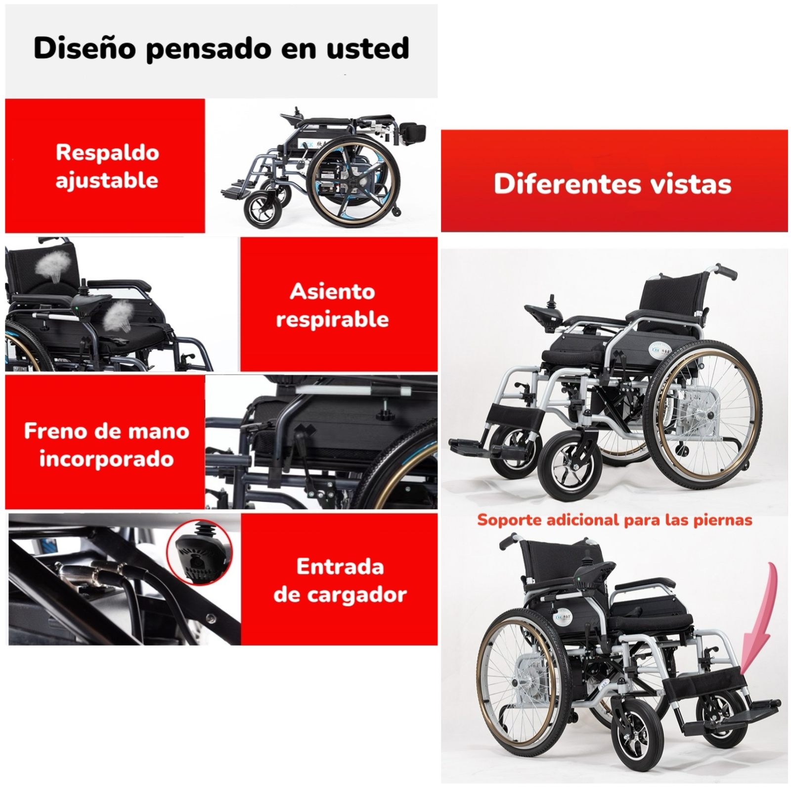 SILLA DE RUEDAS ELE CTRICA PLEGABLE MOVIX BY LUBABYCAS - 4