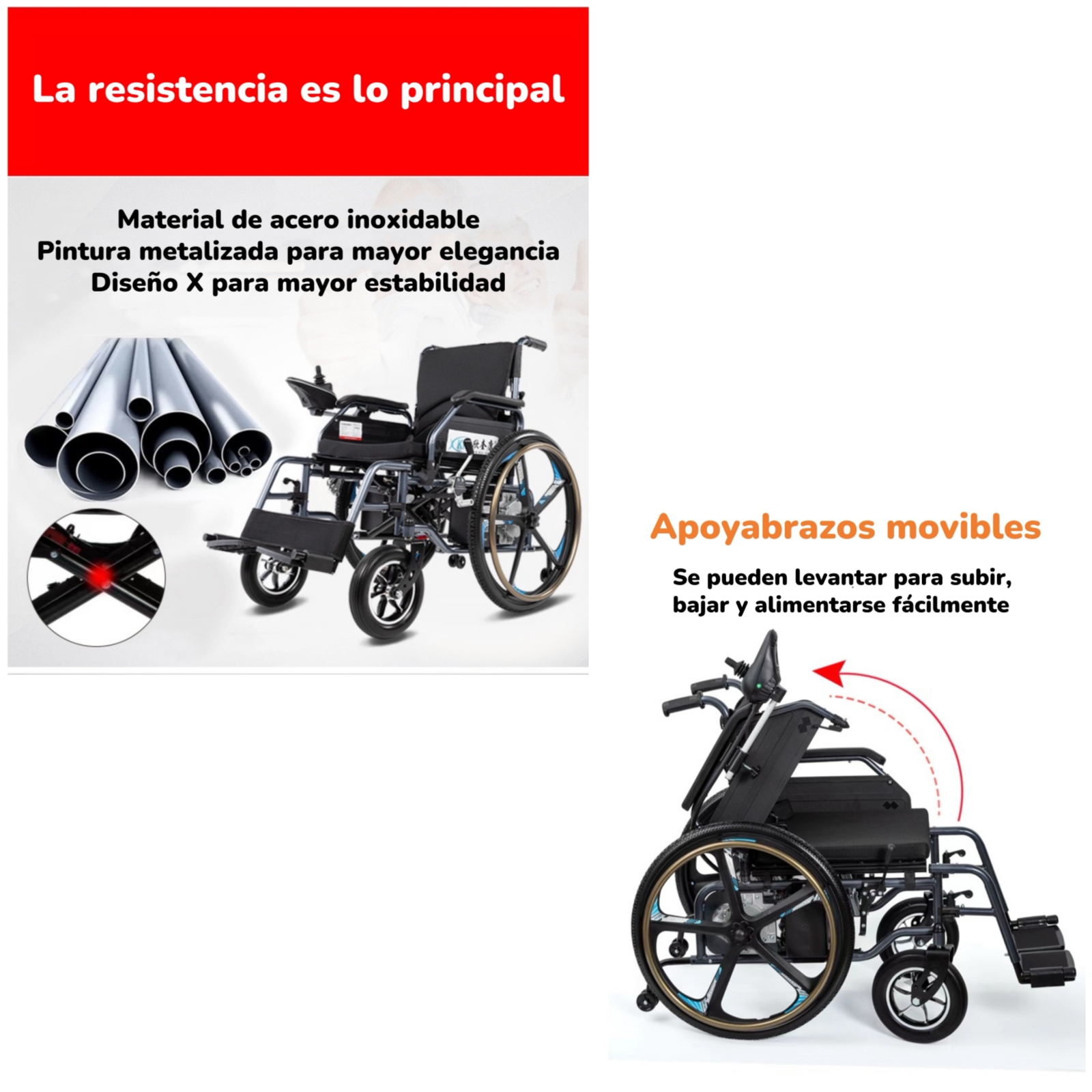 SILLA DE RUEDAS ELE CTRICA PLEGABLE MOVIX BY LUBABYCAS - 5