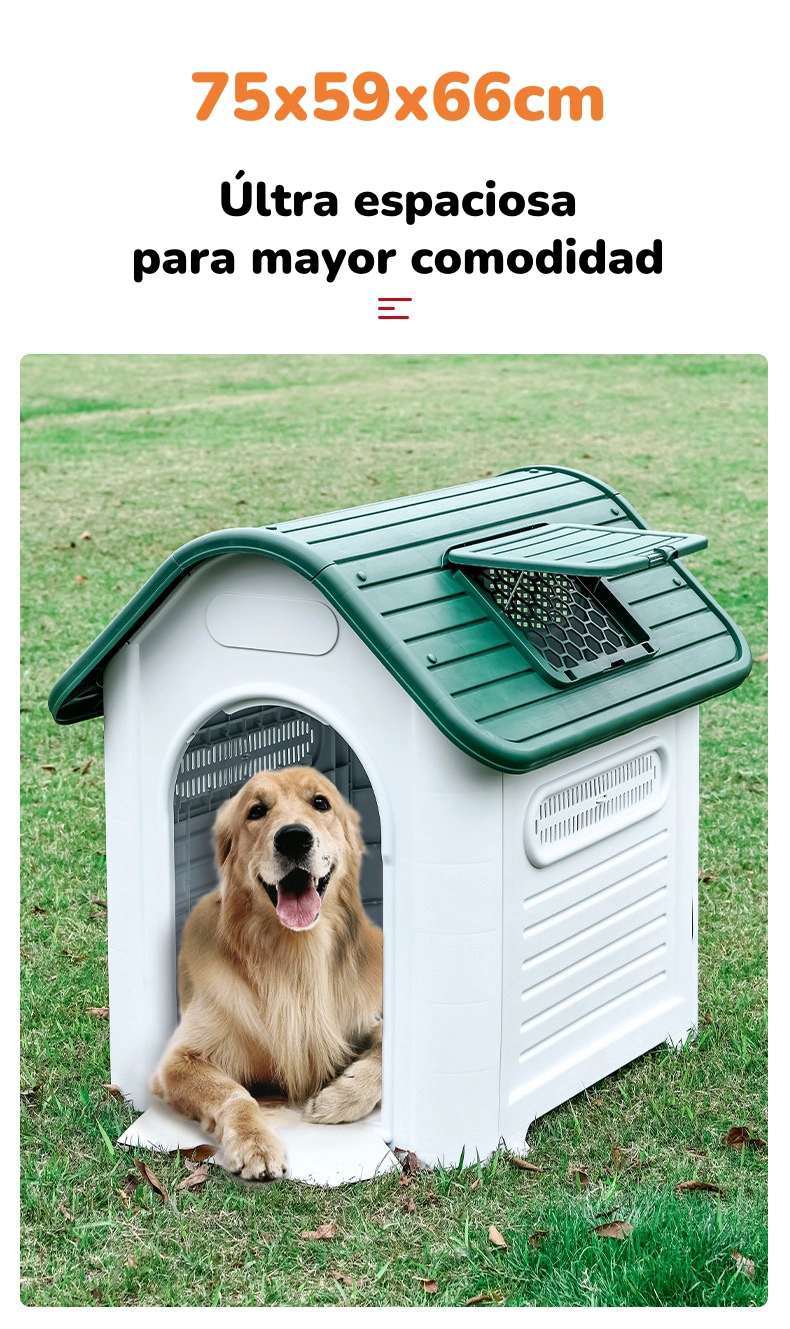 CASA DE PERRO MASCOTA EXTERIOR MEDIANA 75CM AZUL 403 - 4