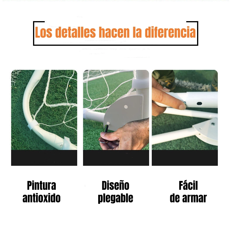 ARCO DE FUTBOL 183X91CM CON BOLSO DE TRANSPORTE LUBABYCAS - 3