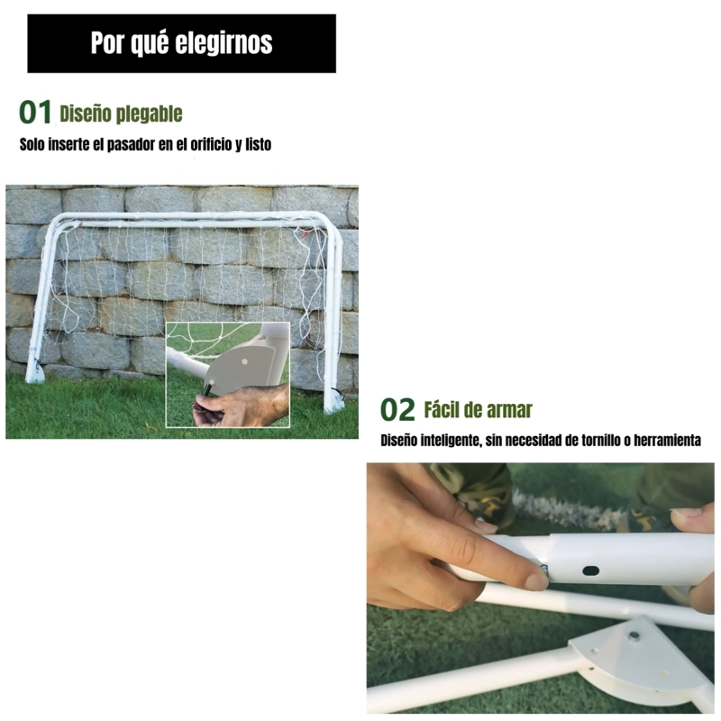 ARCO DE FUTBOL 183X91CM CON BOLSO DE TRANSPORTE LUBABYCAS - 4