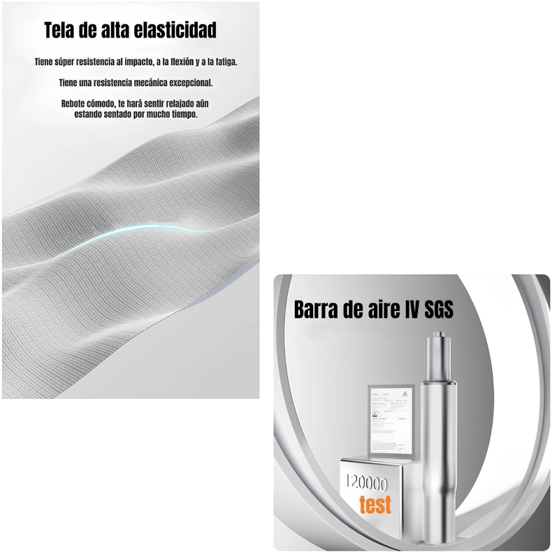 SILLA DE ESCRITORIO RECLINABLE PREMIUM E13 GRIS LUBABYCAS - 4