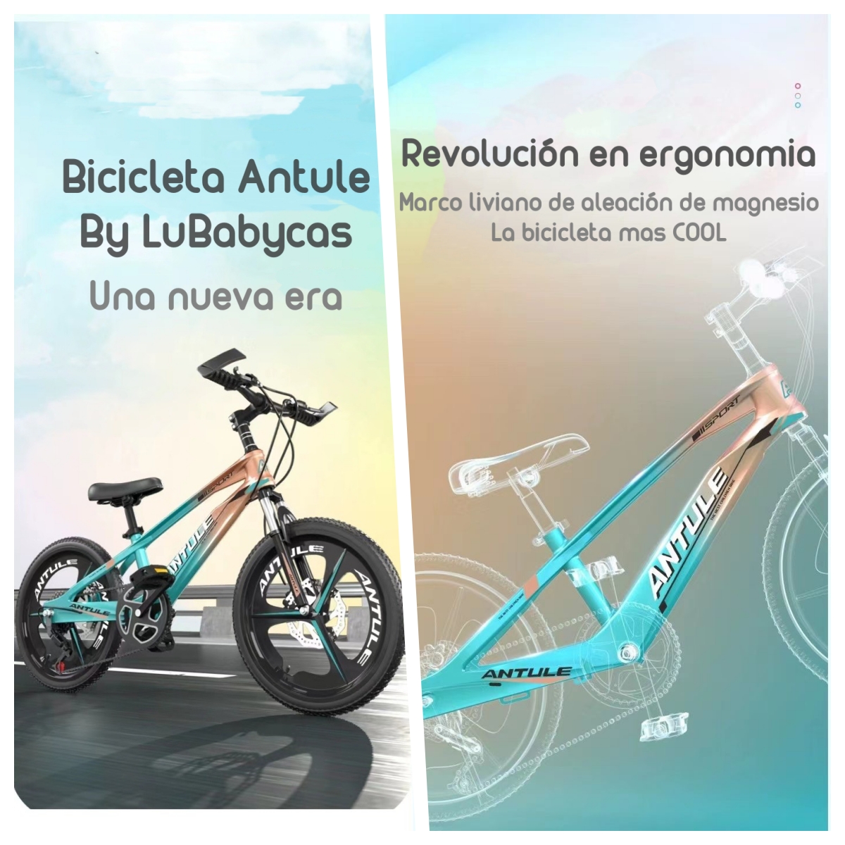 BICICLETA INFANTIL 5-9 AÑOS ARO 18 LUBABYCAS VERDE - 2