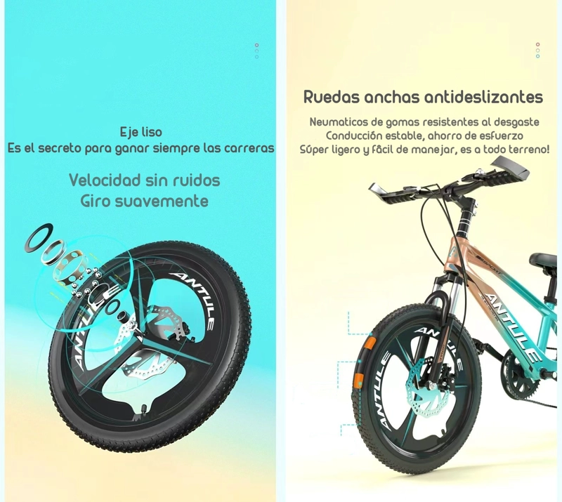 BICICLETA INFANTIL 5-9 AÑOS ARO 18 LUBABYCAS VERDE - 6