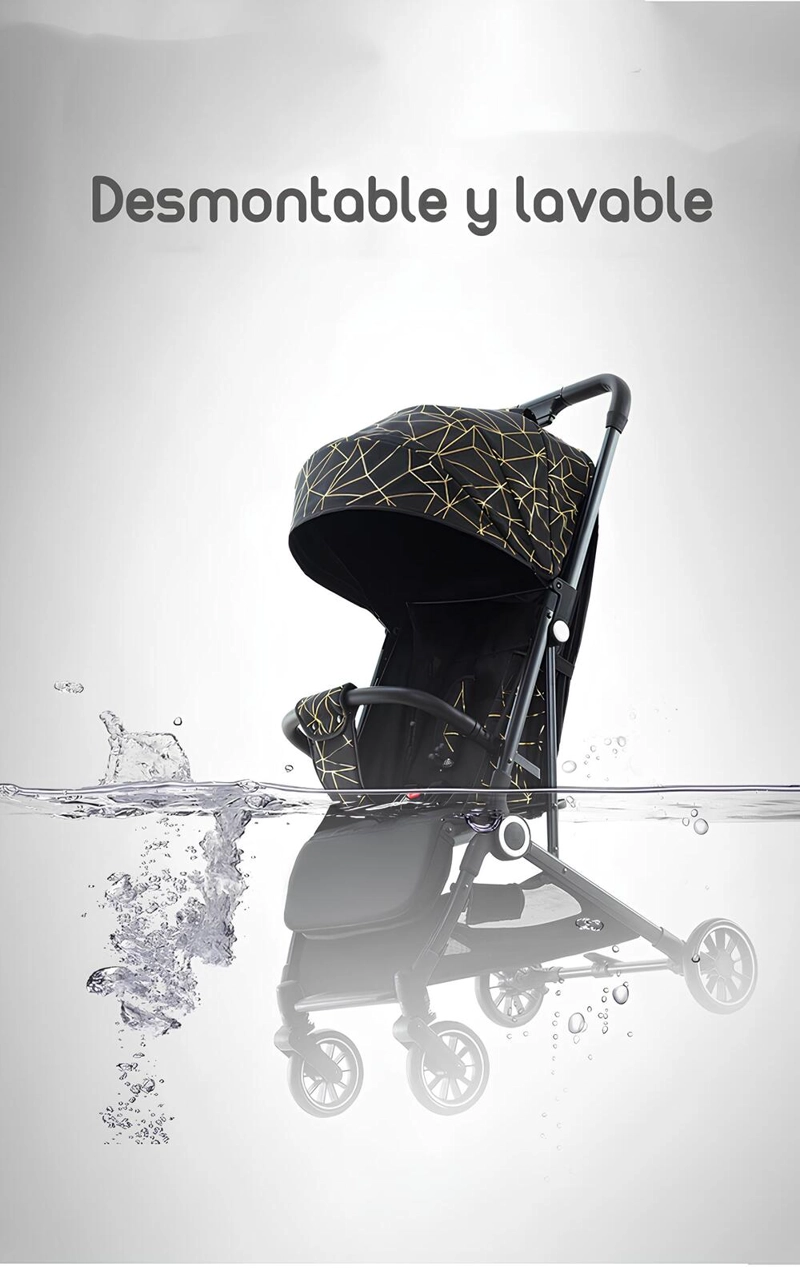 COCHE DE PASEO ÚLTRA COMPACTO CON POSA VASO LUBABYCAS NEGRO - 8