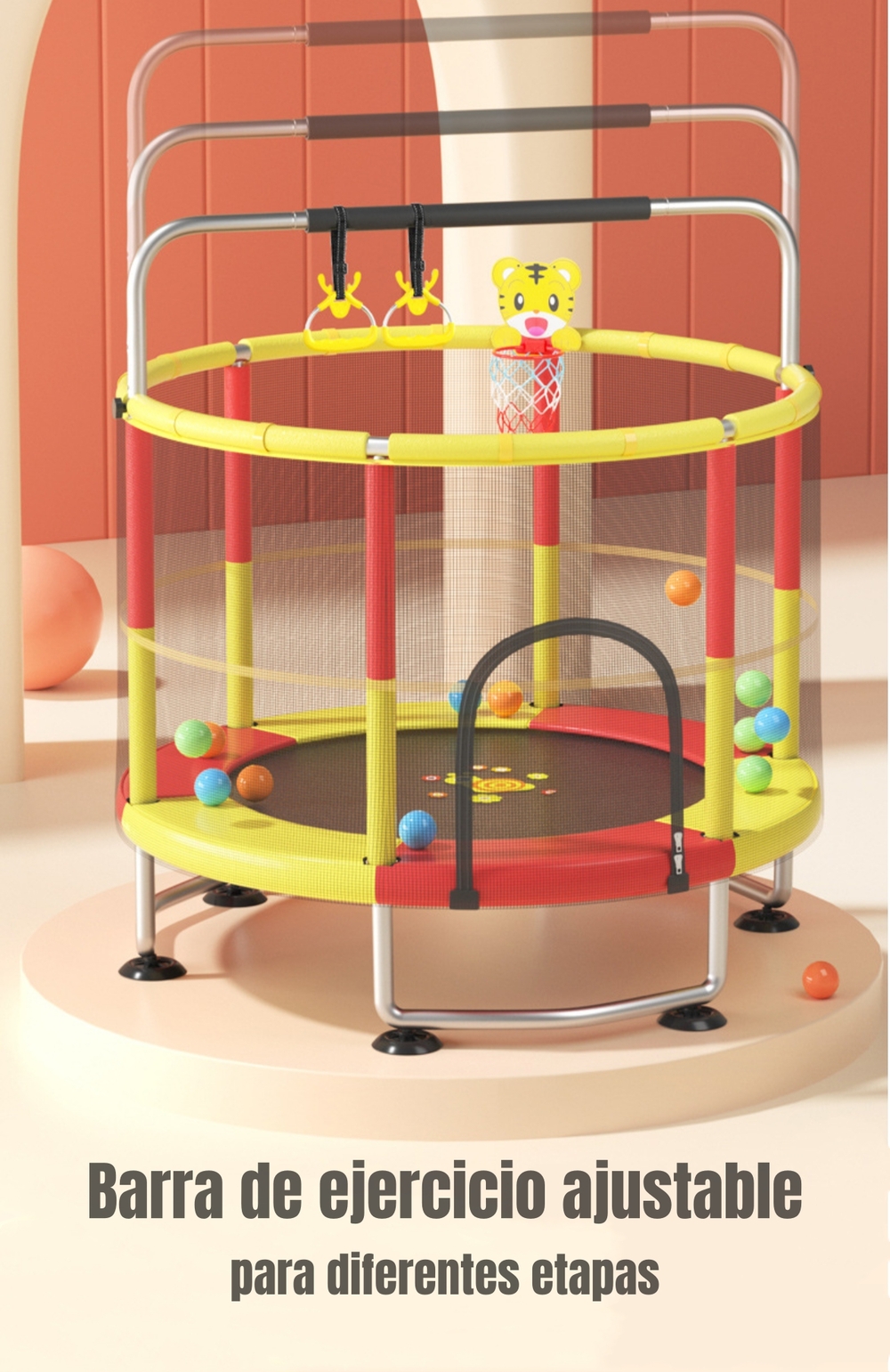 CAMA ELÁSTICA TRAMPOLINE 150CM MÁS JUEGOS LUBABYCAS - 6