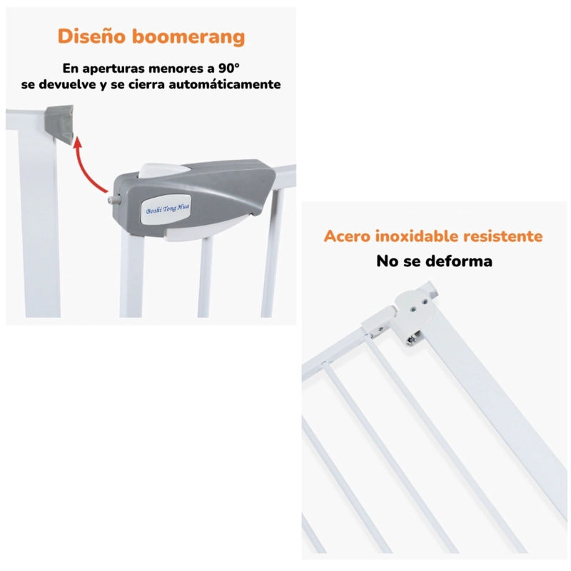PUERTA SEGURIDAD REJA EXPANDIBLE PARA BEBE  77-92CM LUBABYCAS - 5