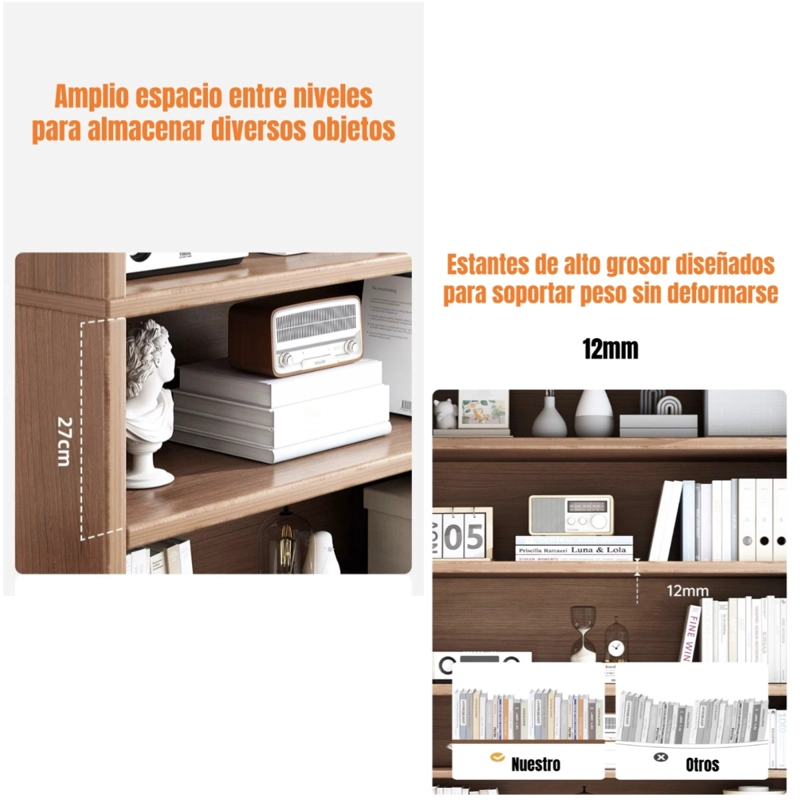 LIBRERO BIBLIOTECA ORGANIZADOR ESTANTE 100X180CM MONTE - 4