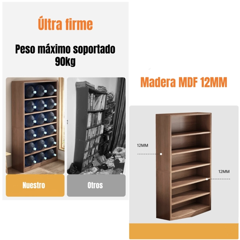 LIBRERO BIBLIOTECA ORGANIZADOR ESTANTE 100X180CM MONTE - 6