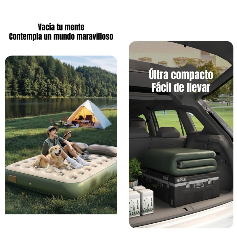 COLCHON CAMA INFLABLE ELE CTRICO CON COJIN BOLSO 1 PLAZA - 2