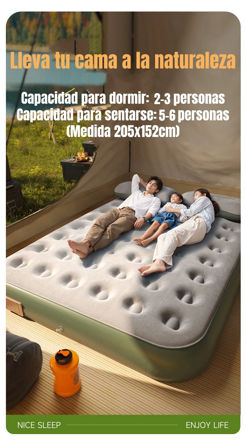 COLCHON CAMA INFLABLE ELE CTRICO CON COJIN BOLSO 1 PLAZA - 5
