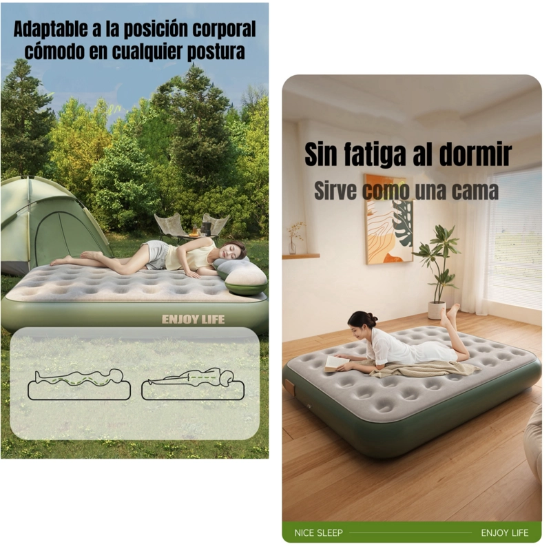 COLCHON CAMA INFLABLE ELE CTRICO CON COJIN BOLSO 1 PLAZA - 7