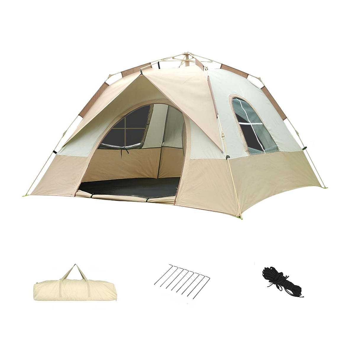 CARPA CAMPING AUTOMATICA 6 PERSONAS CON ACCESORIOS ROOF CAFE - 1