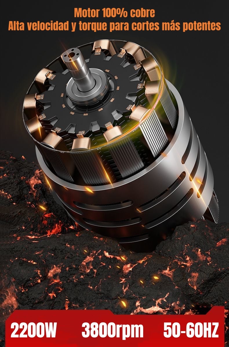 TRONZADORA INDUSTRIAL 14″ 2200W 3800RPM CON DISCO G02 GRIS - 4