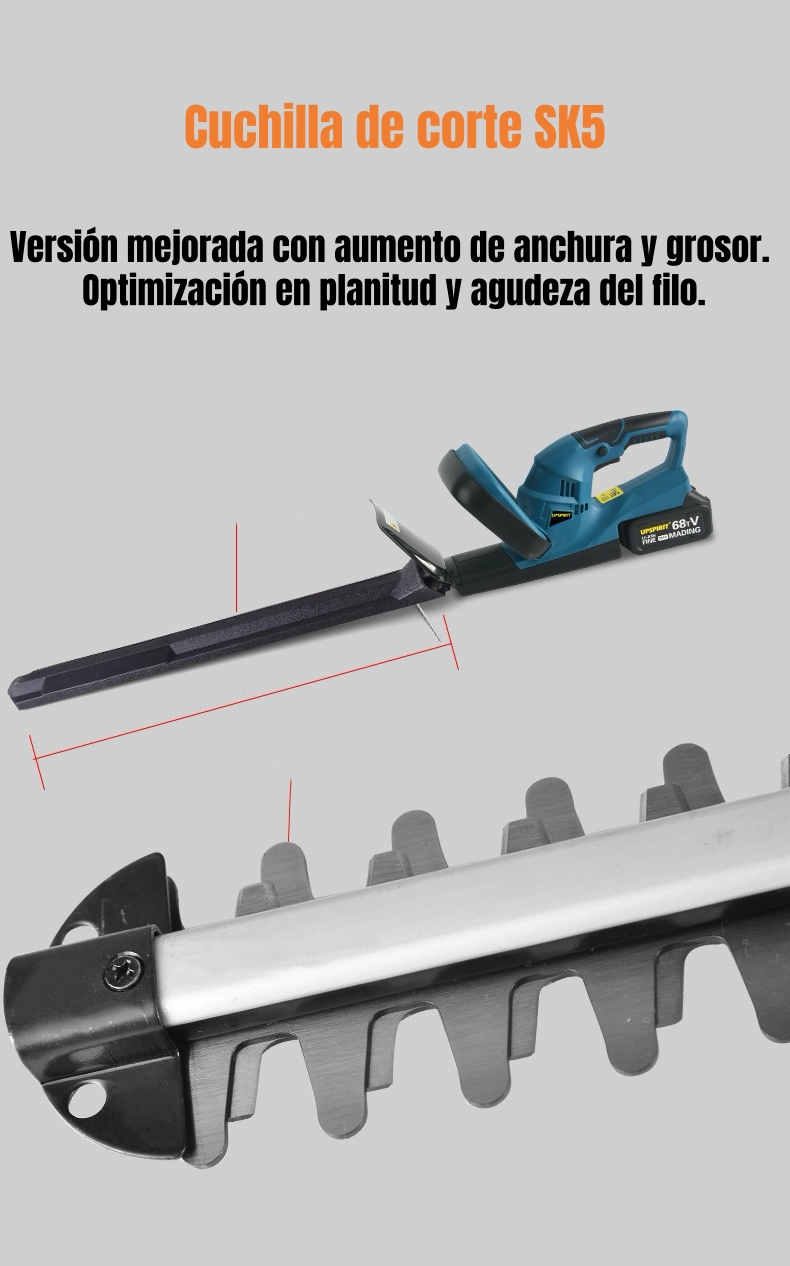 CORTASETOS ELE CTRICO INALAMBRICO 18' 800W CON 2 BATERIAS F03 - 5