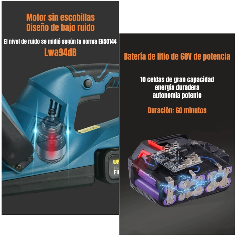 CORTASETOS ELE CTRICO INALAMBRICO 18' 800W CON 2 BATERIAS F03 - 6