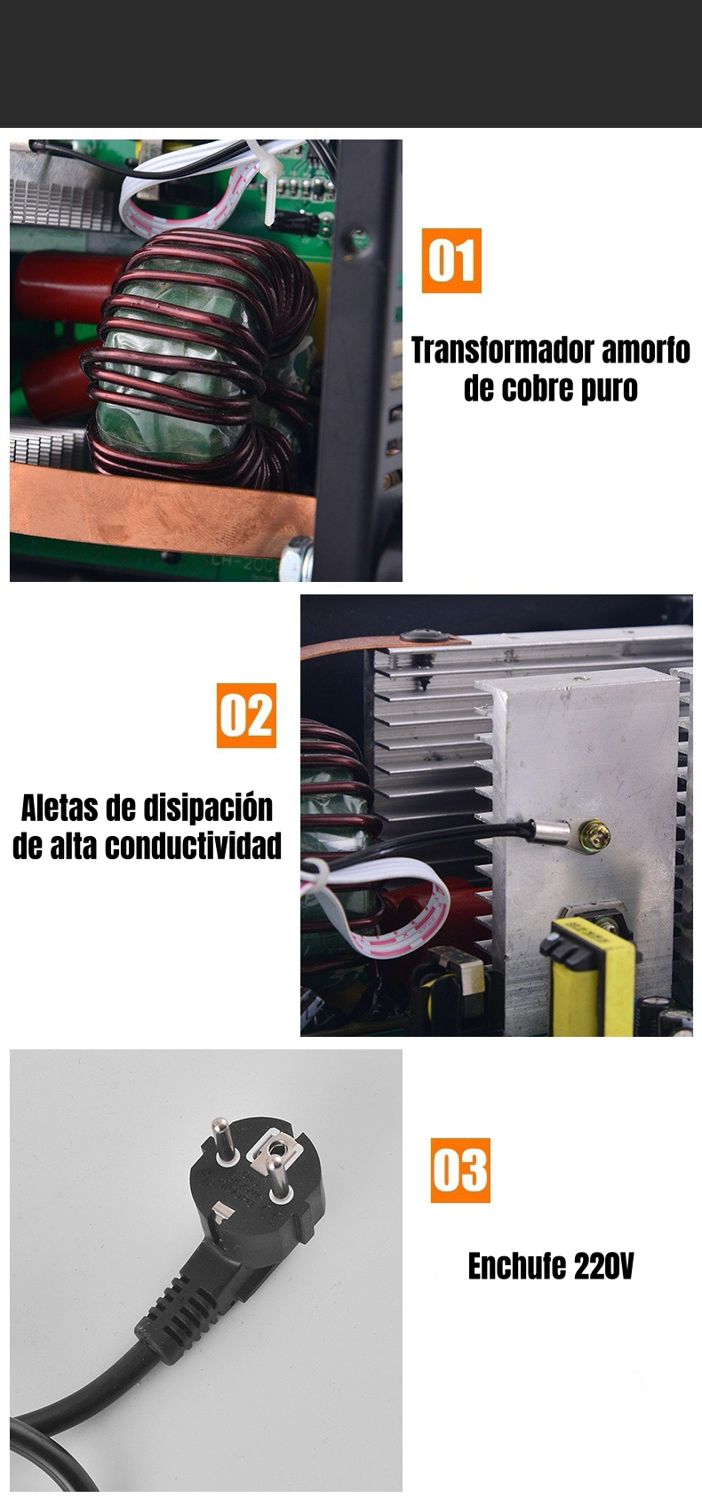 SOLDADORA INVERTER 120A 220V CON ACCESORIOS H01 - 5