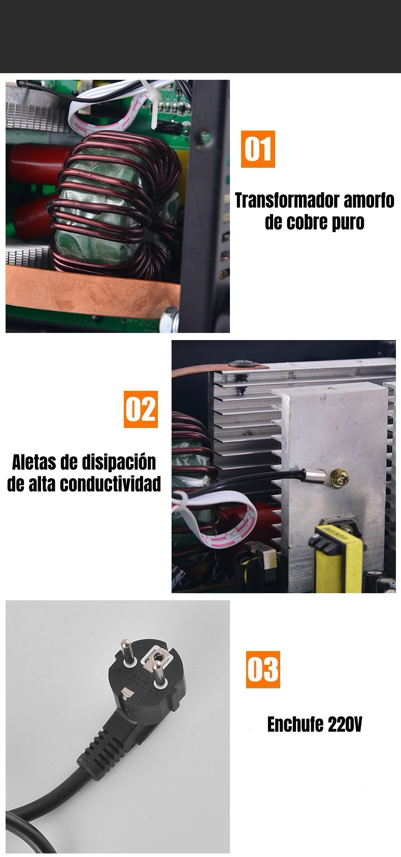 SOLDADORA INVERTER 120A 220V CON ACCESORIOS H01 - 5