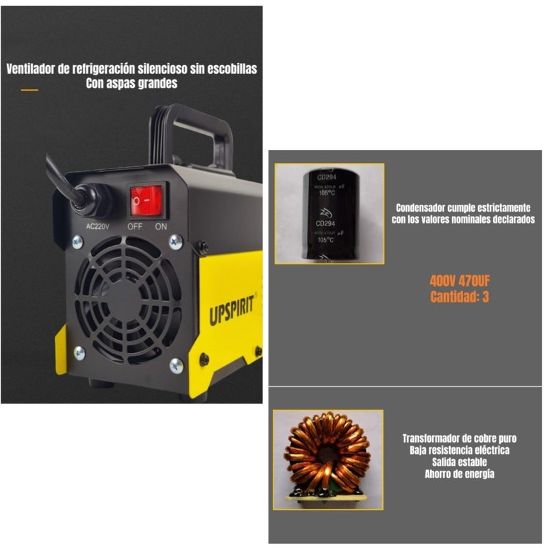 SOLDADORA INVERTER 120A 220V CON ACCESORIOS H01 - 7