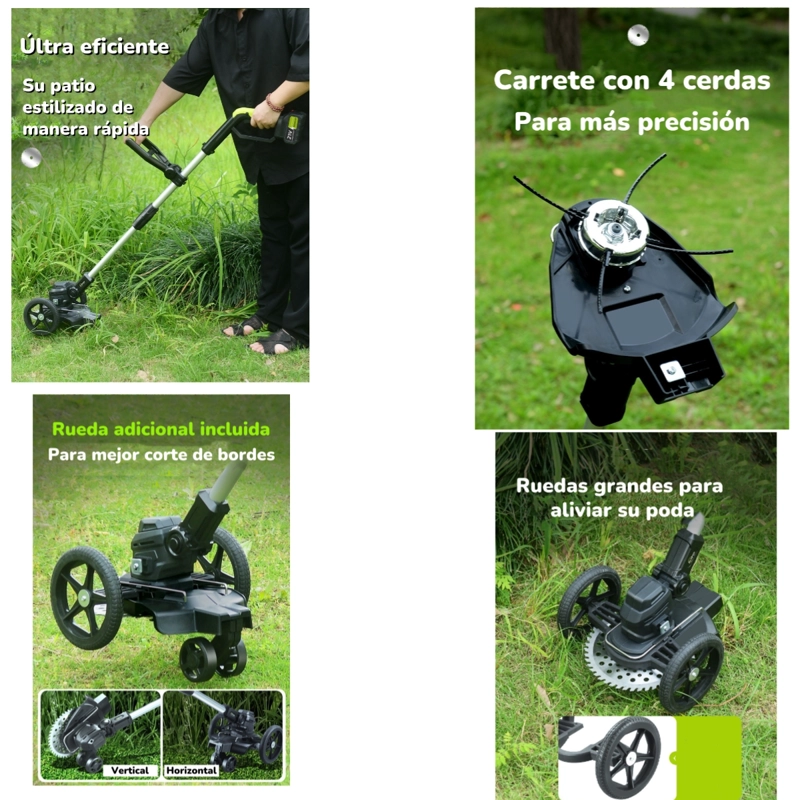 ORILLADORA DE PASTO ELE CTRICA 2 BATERIAS MAS ACCESORIOS A01 - 6