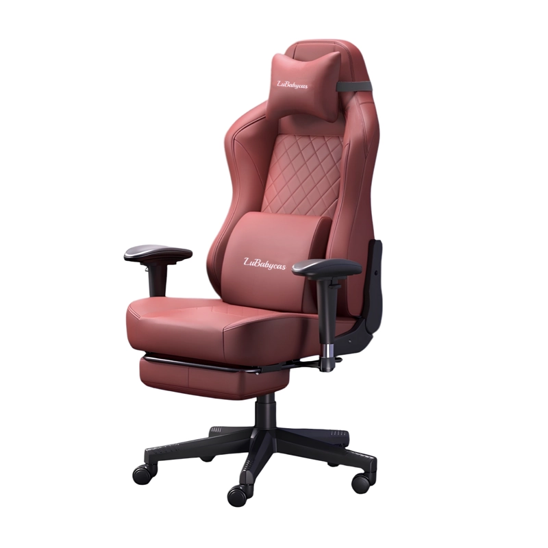 SILLA GAMER PREMIUM RECLINABLE CON REPOSAPIES POWER ROJA - 1