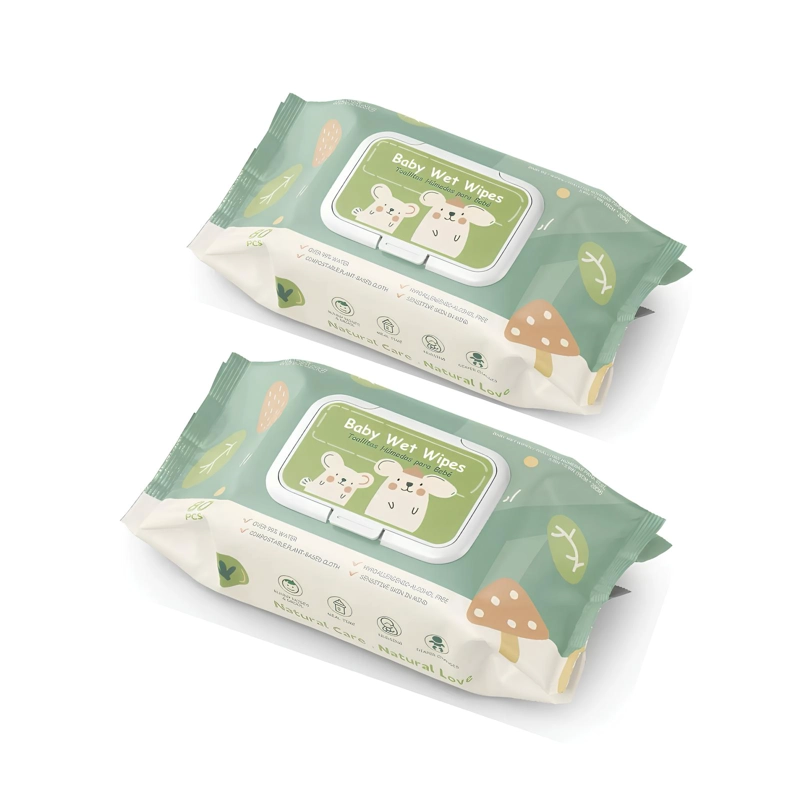 TOALLITAS HUMEDAS CON TAPA PACK 2X80 UNIDADES LUBABYCAS - 1