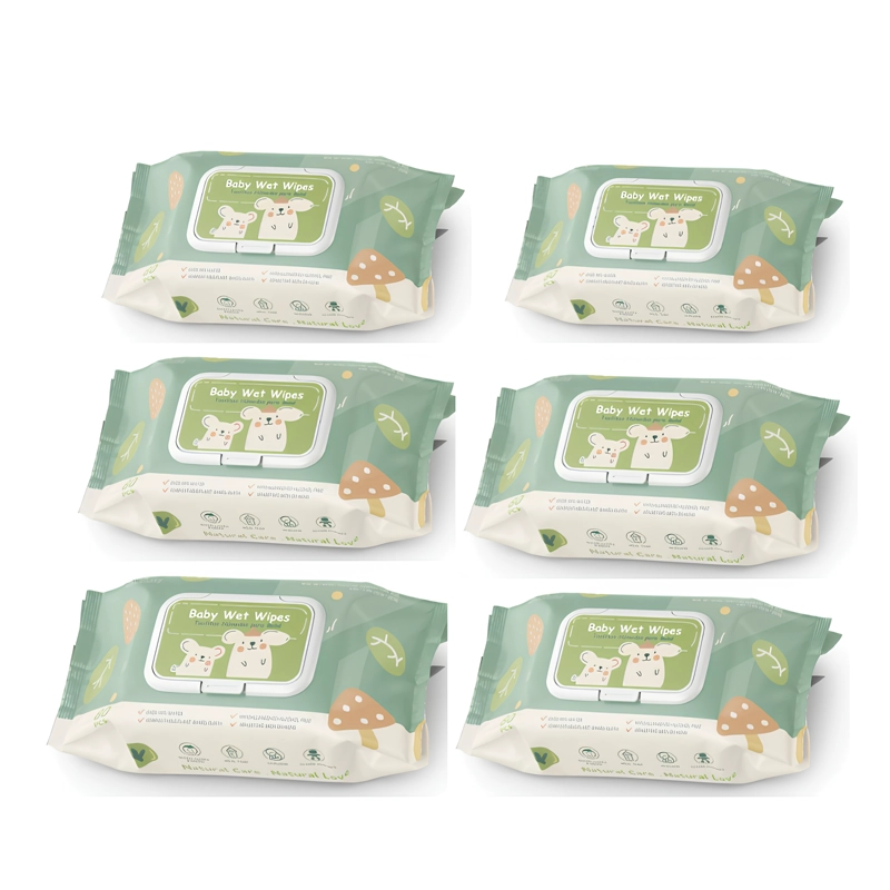 TOALLITAS HUMEDAS CON TAPA PACK 6X80 UNIDADES LUBABYCAS - 1