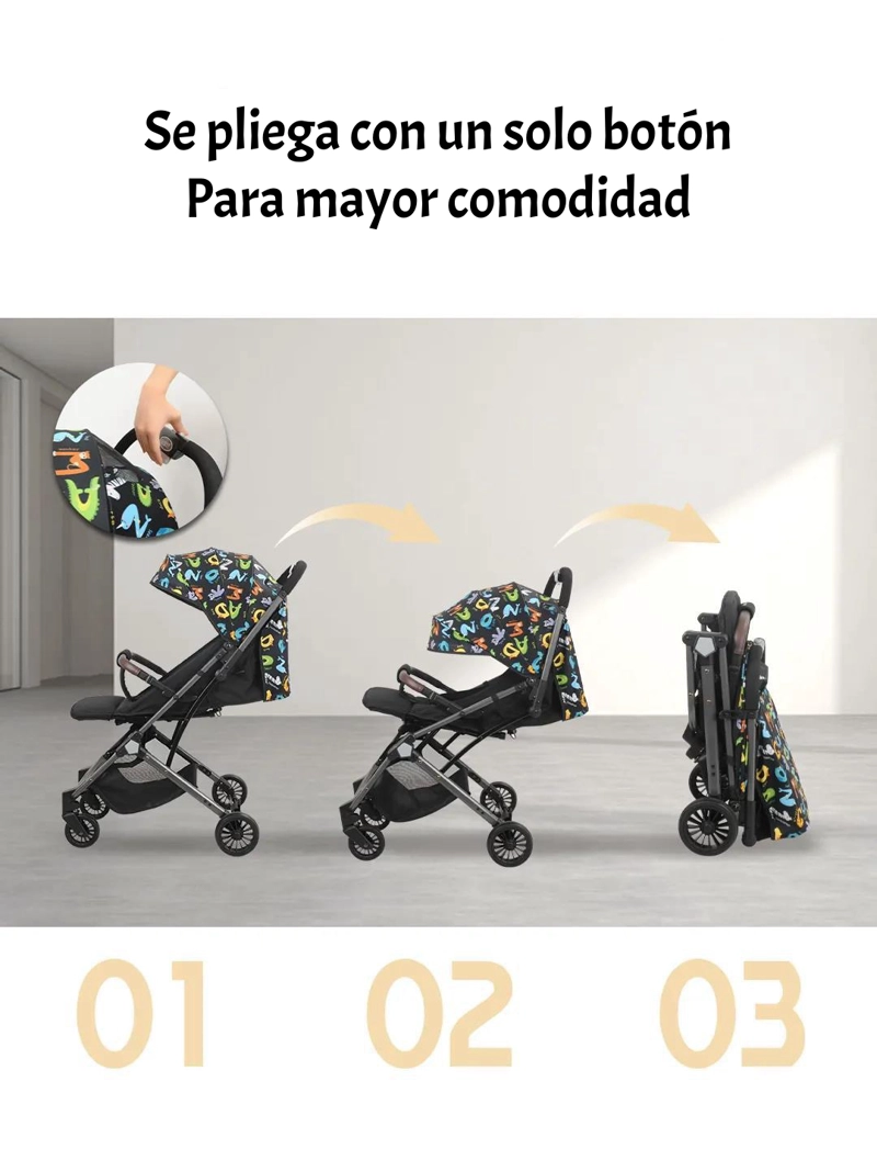 COCHE DE PASEO TIPO MALETA 0-3 AÑOS MILAN GRIS BY LUBABYCAS - 4