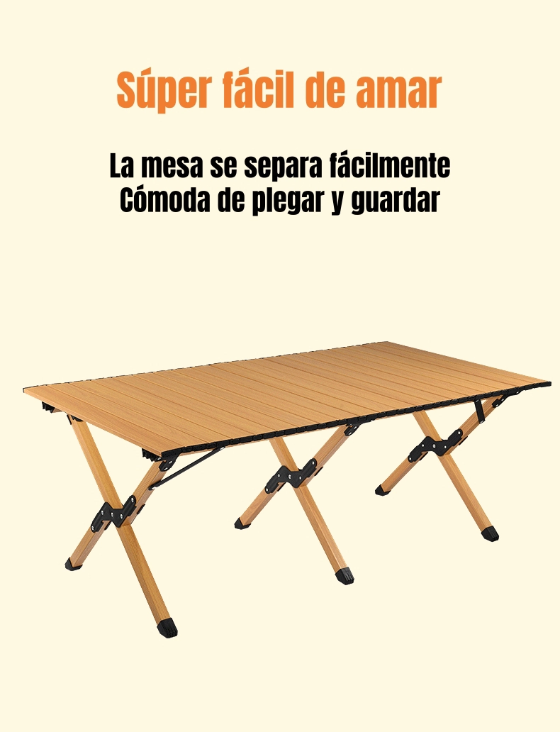 MESA DE CAMPING PLEGABLE IMPERMEABLE 90X61CM KEMI - 6