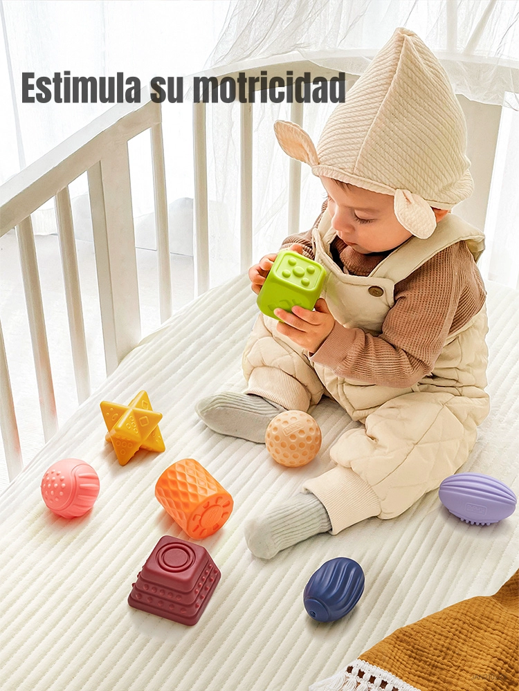 JUGUETE SENSORIAL BLOQUES PELOTAS MORDEDOR TM193 LUBABYCAS - 5