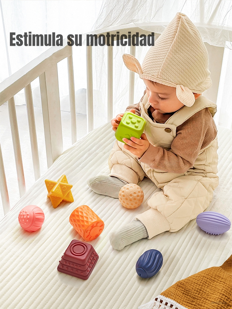 JUGUETE SENSORIAL BLOQUES PELOTAS MORDEDOR TM193 LUBABYCAS - 5
