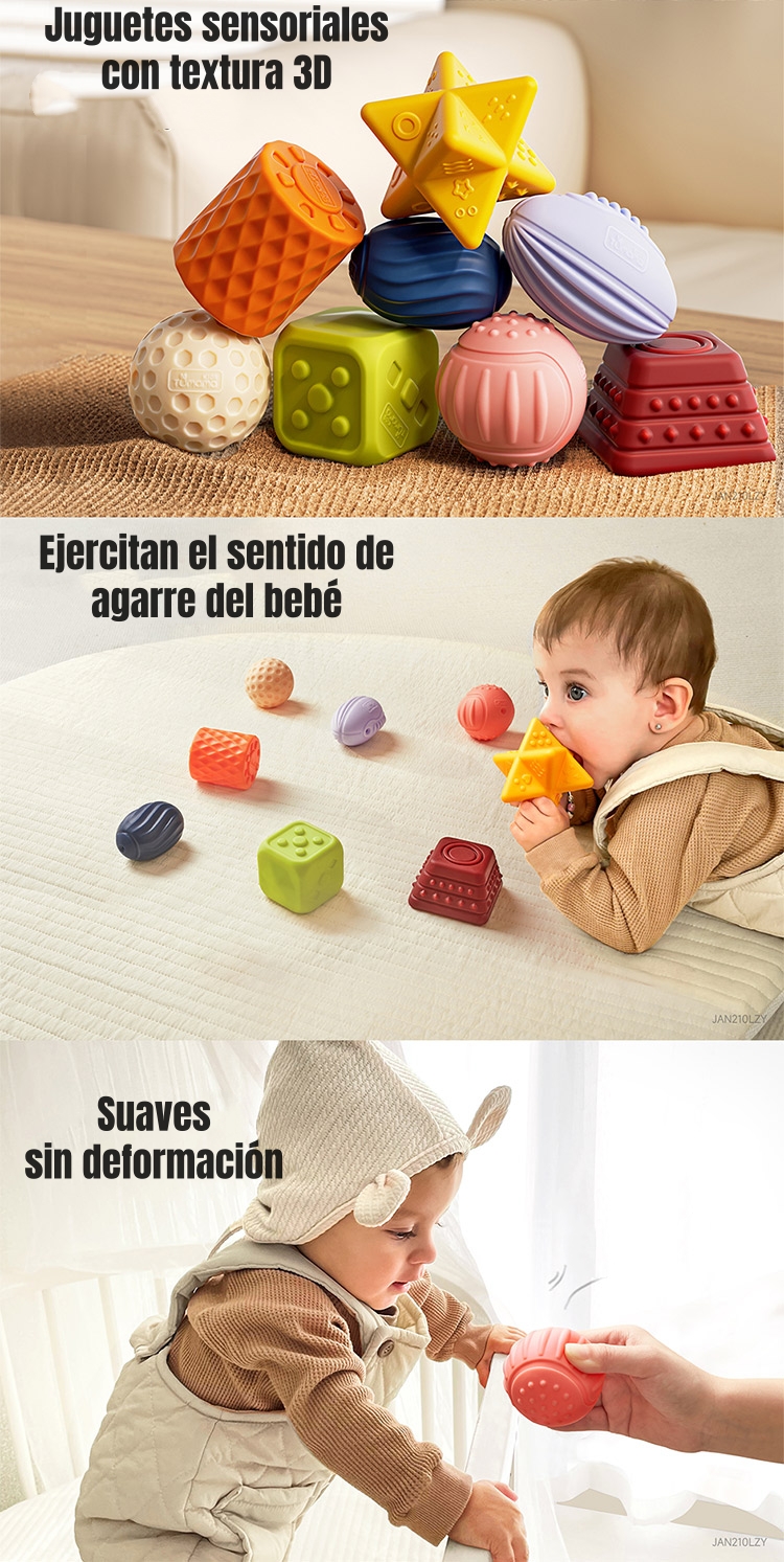 JUGUETE SENSORIAL BLOQUES PELOTAS MORDEDOR TM193 LUBABYCAS - 7