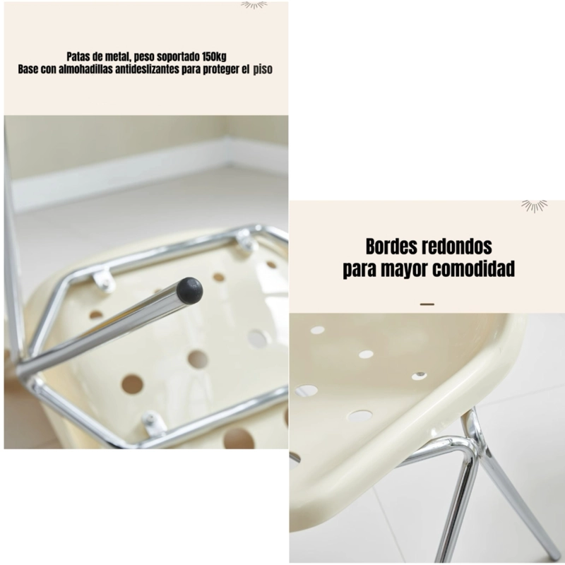 SET 4 SILLAS DE COMEDOR PP SWISS CREMA BY LUBABYCAS - 7