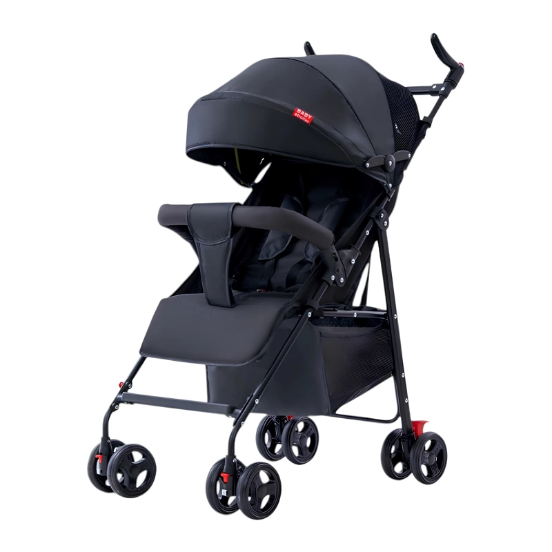 COCHE PASEO LIVIANO CON POSA VASO HOWA NEGRO LUBABYCAS - 1