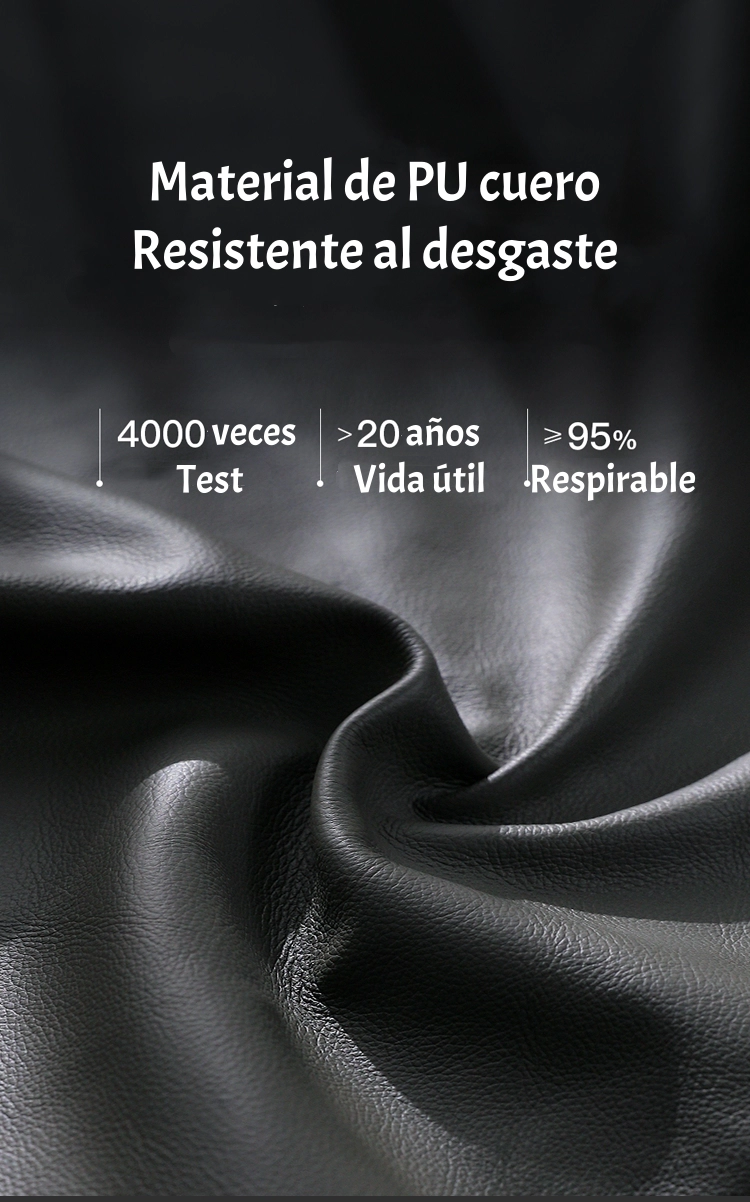 PACK 2 SILLAS PISO BAR NEGRA ALTURA REGULABLE ECOCUERO YC069 - 5