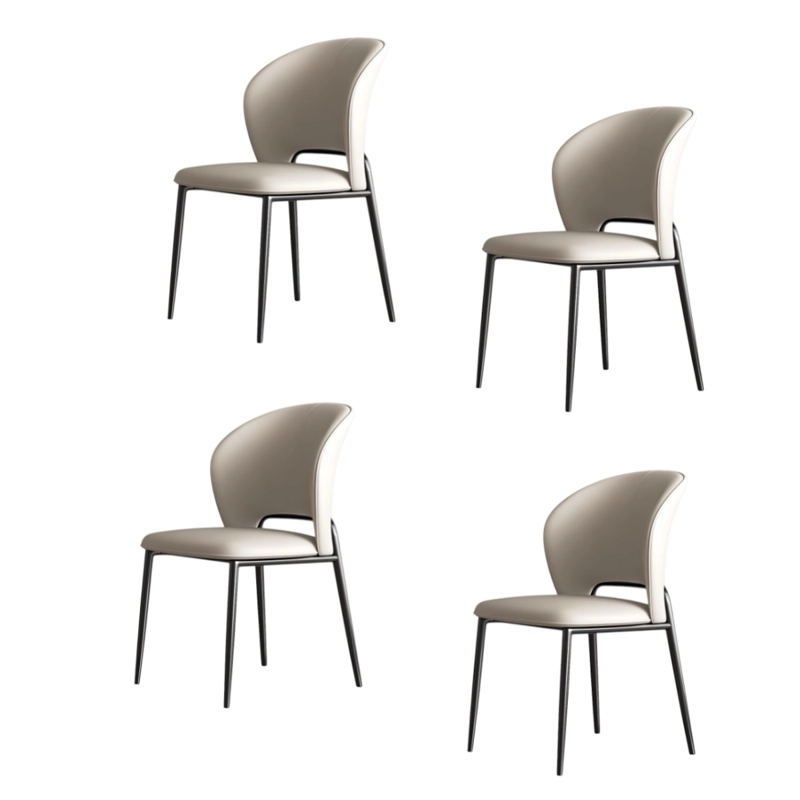 PACK 4 SILLAS DE COMEDOR PREMIUM ECOCUERO DELI BLANCAS - 1