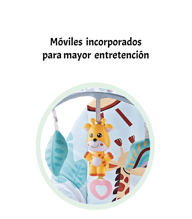 MECEDORA BEBE  SILLA NIDO MUSICAL VIBRACION ROSADA LUBABYCAS - 5