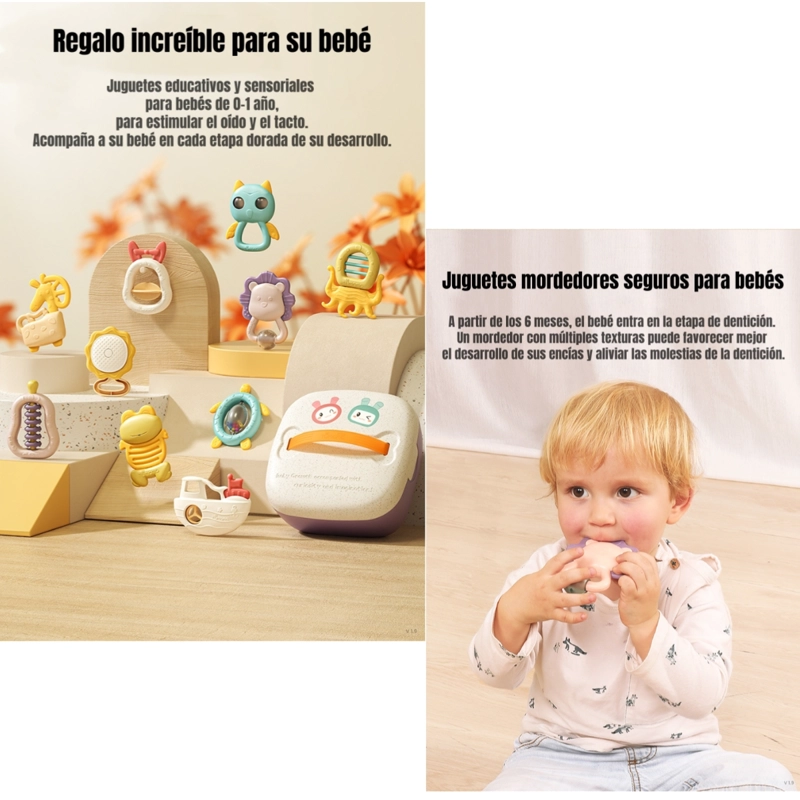 MORDEDORES JUGUETES SENSORIALES EDUCATIVOS TM146 LUBABYCAS - 2