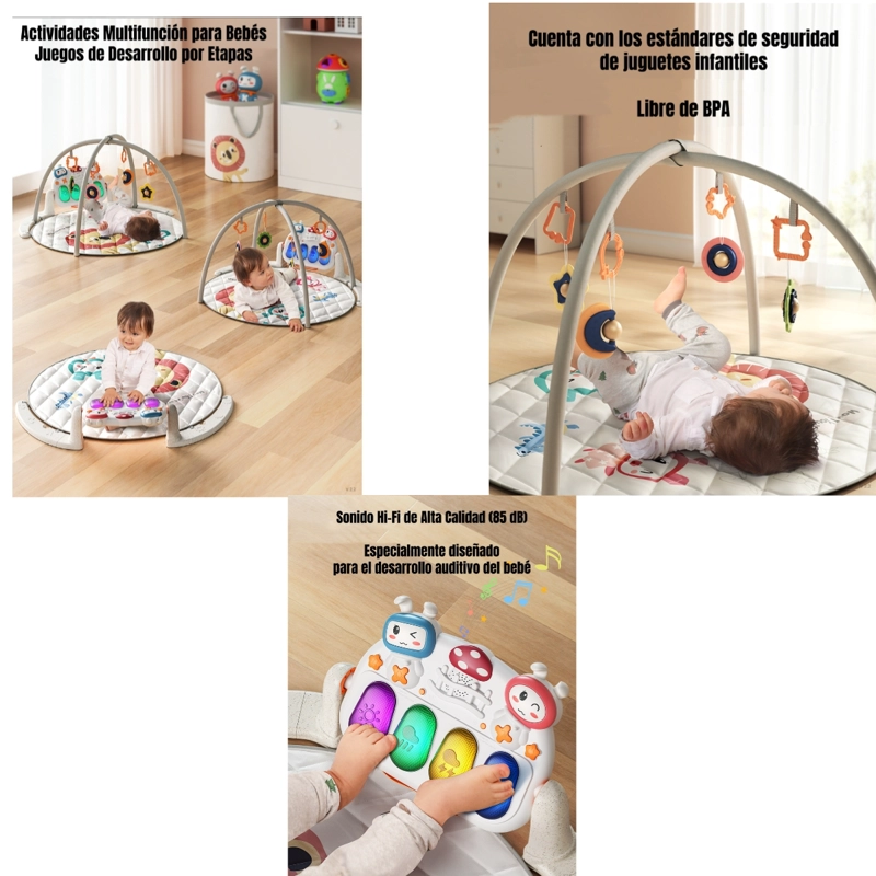 GIMNASIO BLUETOOTH MUSICAL PIANO CON CONTROL TM220 LUBABYCAS - 3