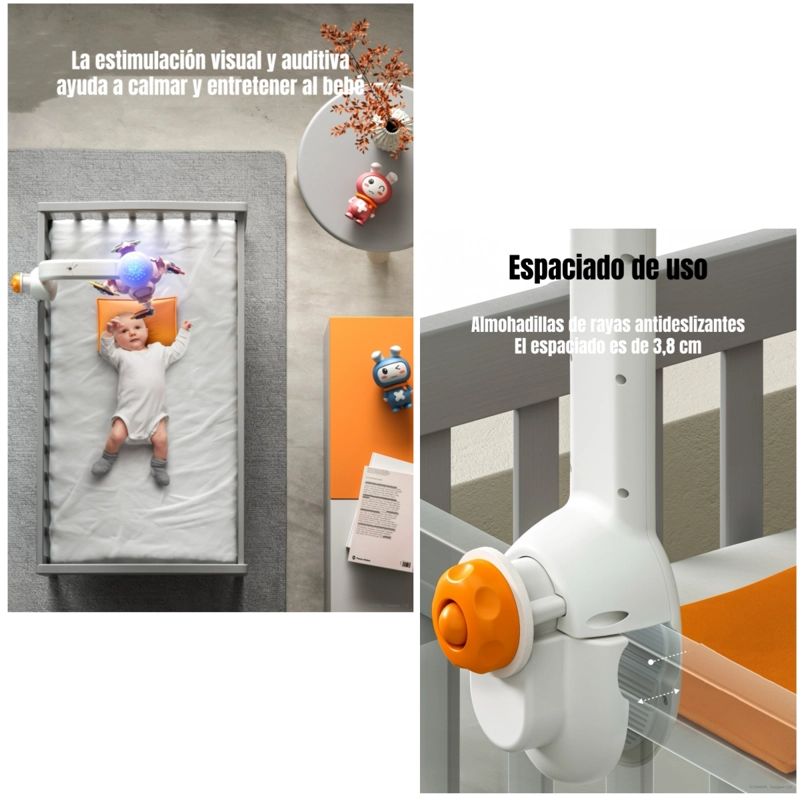MOVIL PROYECTOR LUZ BLUETOOTH GIRATORIO TM188 LUBABYCAS - 5