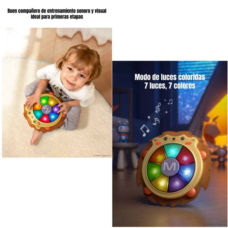 JUGUETE SENSORIAL MUSICAL CON LUCES 0-6 AÑOS TM139 LUBABYCAS - 4