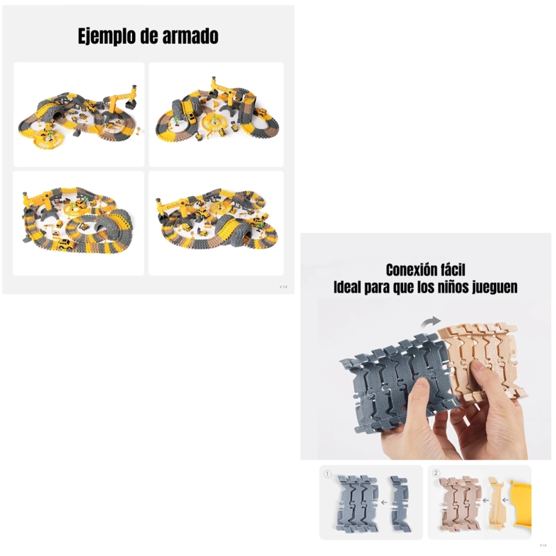 JUGUETE AUTOPISTA ELE CTRICA 249 PIEZAS TM208 LUBABYCAS - 6
