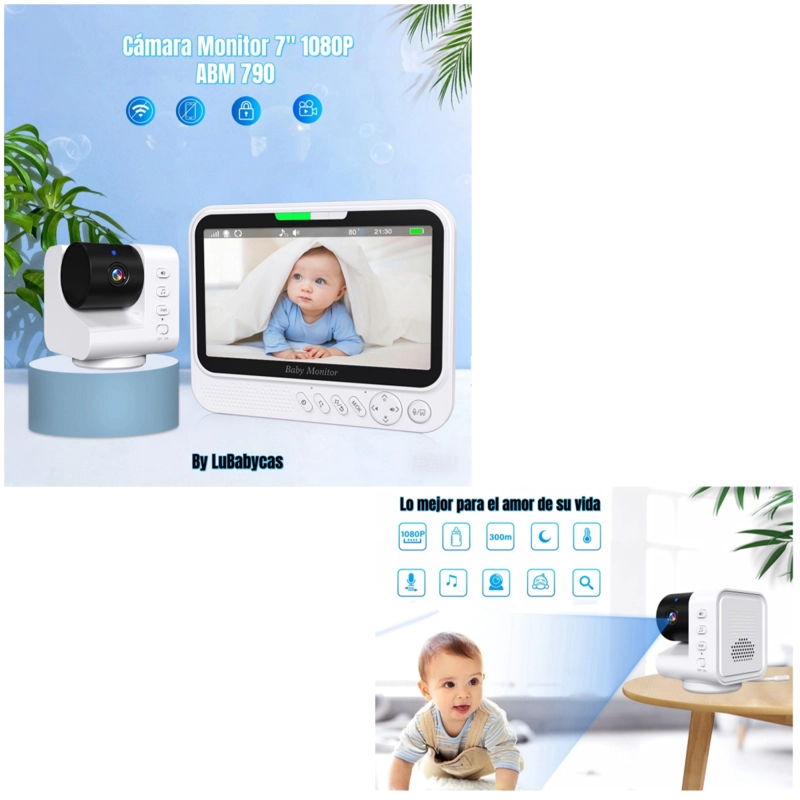 CAMARA MONITOR INTELIGENTE PREMIUM 7″1080P ABM790 LUBABYCAS - 2