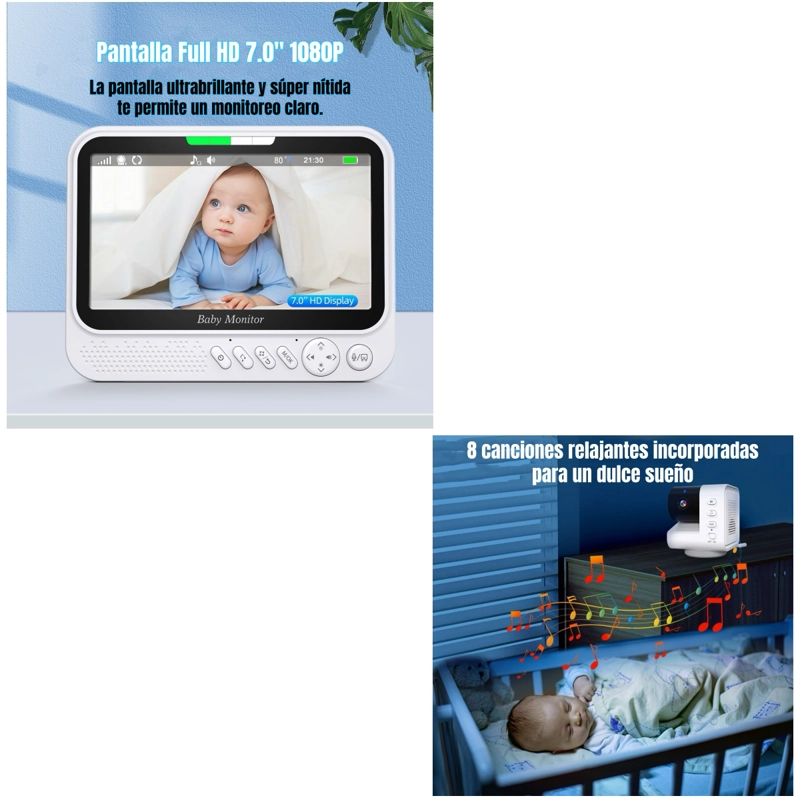CAMARA MONITOR INTELIGENTE PREMIUM 7″1080P ABM790 LUBABYCAS - 4
